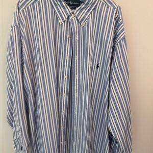 Polo by Ralph Lauren Men's Blue Striped Shirt